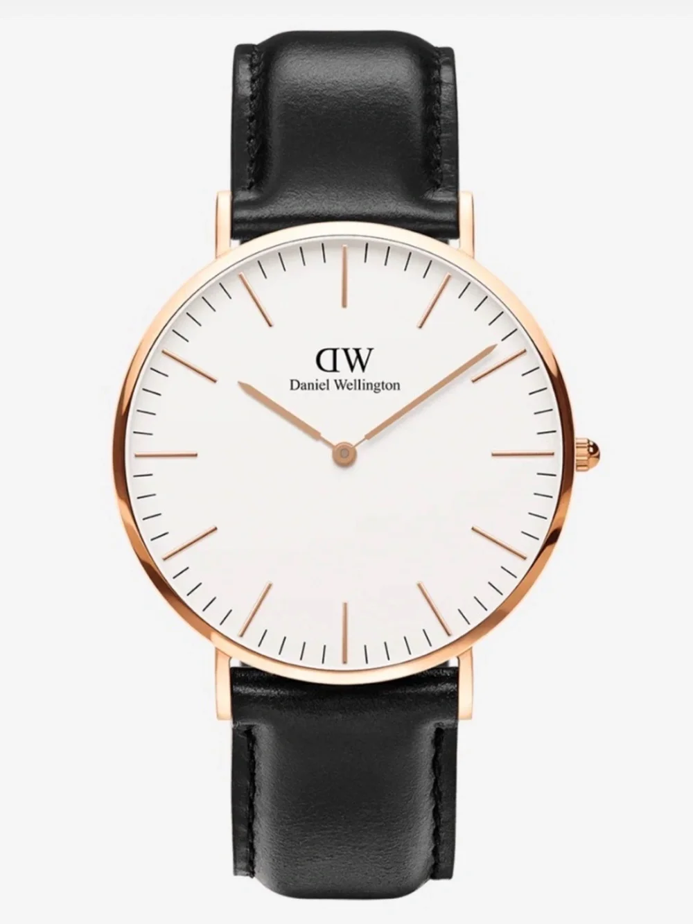 Daniel Wellington Classic Sheffield Rose Gold Watch 40mm Black Leather Unisex